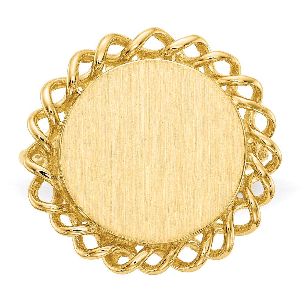 Polished Gold Fancy Signet Rings