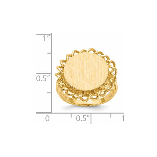 Polished Gold Fancy Signet Rings