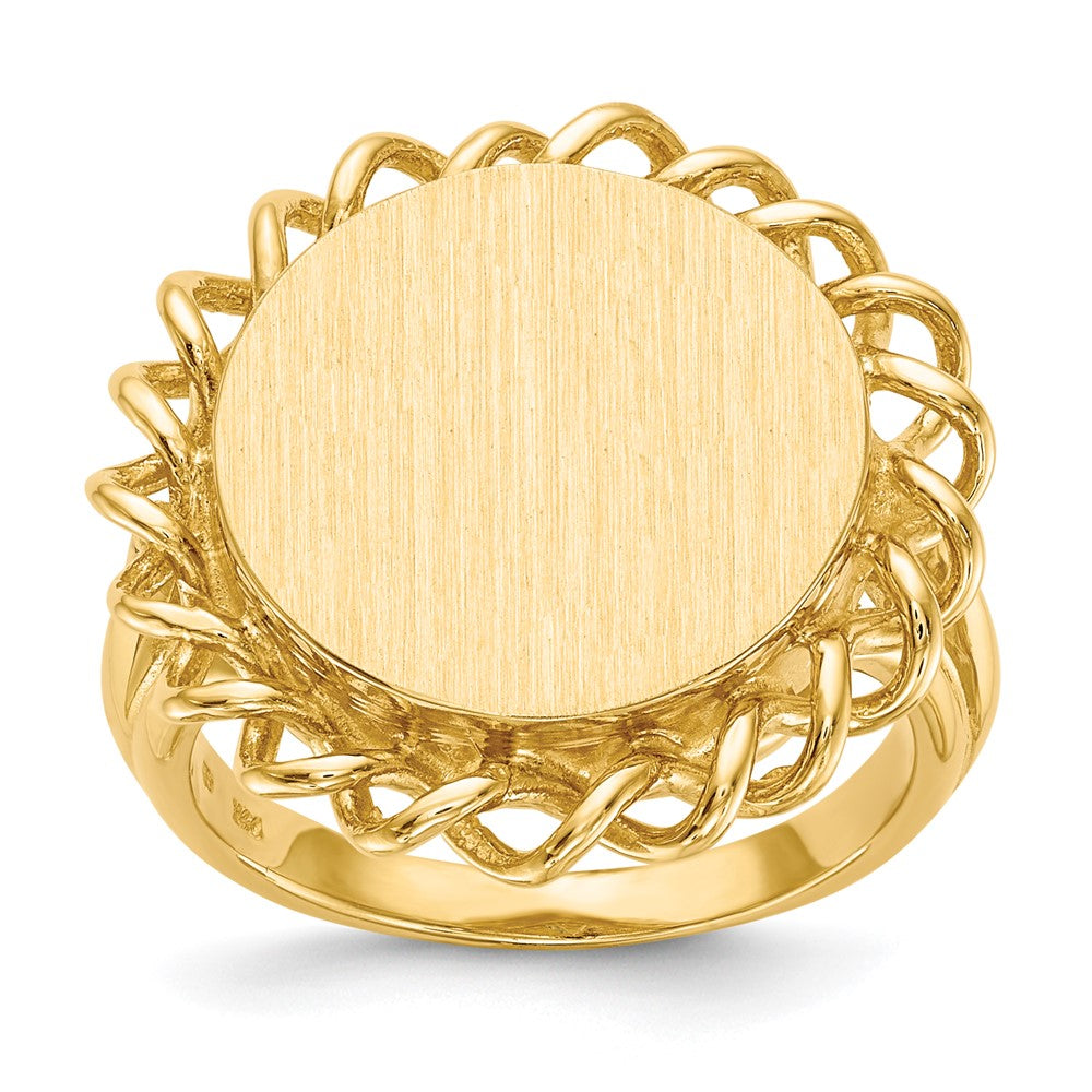 Polished Gold Fancy Signet Rings