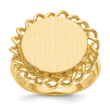 Polished Gold Fancy Signet Rings