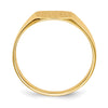 10k 8.5x9.0mm Square Closed Back Signet Ring