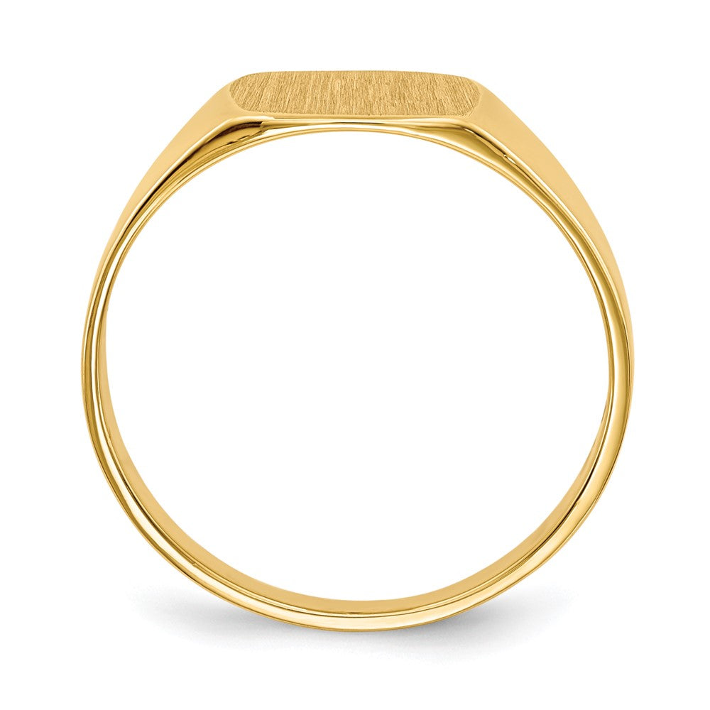 10k 8.5x9.0mm Square Closed Back Signet Ring