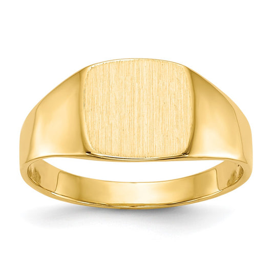 10k 8.5x9.0mm Square Closed Back Signet Ring