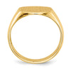 Gold Polished Rounded Square Closed Back Signet Ring