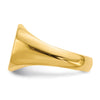Gold Polished Rounded Square Closed Back Signet Ring