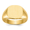 Gold Polished Rounded Square Closed Back Signet Ring