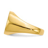 Gold Polished Rounded Square Closed Back Signet Ring