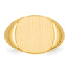 Gold Polished Rounded Square Closed Back Signet Ring