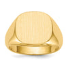 Gold Polished Rounded Square Closed Back Signet Ring