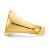 Gold Polished Rounded Square Closed Back Signet Ring