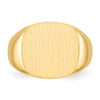Gold Polished Rounded Square Closed Back Signet Ring