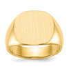 Gold Polished Rounded Square Closed Back Signet Ring