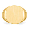 Gold Polished Rounded Square Closed Back Signet Ring