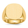 Gold Polished Rounded Square Closed Back Signet Ring