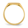 14k 13.0x12.0mm Cushion Closed Back Mens Signet Ring
