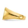14k 13.0x12.0mm Cushion Closed Back Mens Signet Ring
