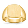 Gold Polished Rounded Square Closed Back Signet Ring