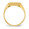 10k 15.0x13.5mm Cushion-shaped Closed Back Mens Signet Ring