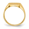 Gold Polished Square Closed Back Signet Rings