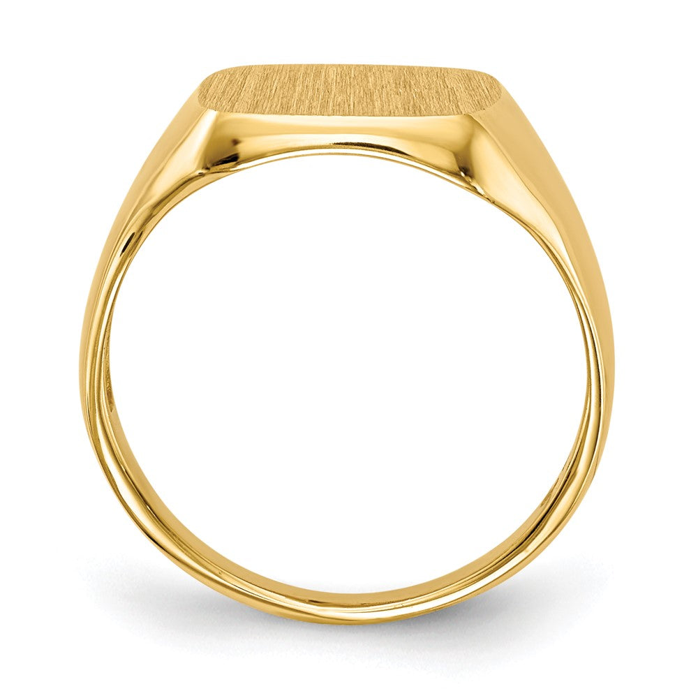 Gold Polished Square Closed Back Signet Rings