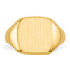 14k 10.0x10.0mm Cushion Open Back Signet Ring