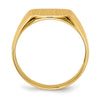 Gold Polished Rounded Square Closed Back Signet Ring
