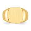 Gold Polished Rounded Square Closed Back Signet Ring