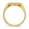 Gold Polished Rounded Square Closed Back Signet Ring
