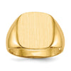 Gold Polished Rounded Square Closed Back Signet Ring