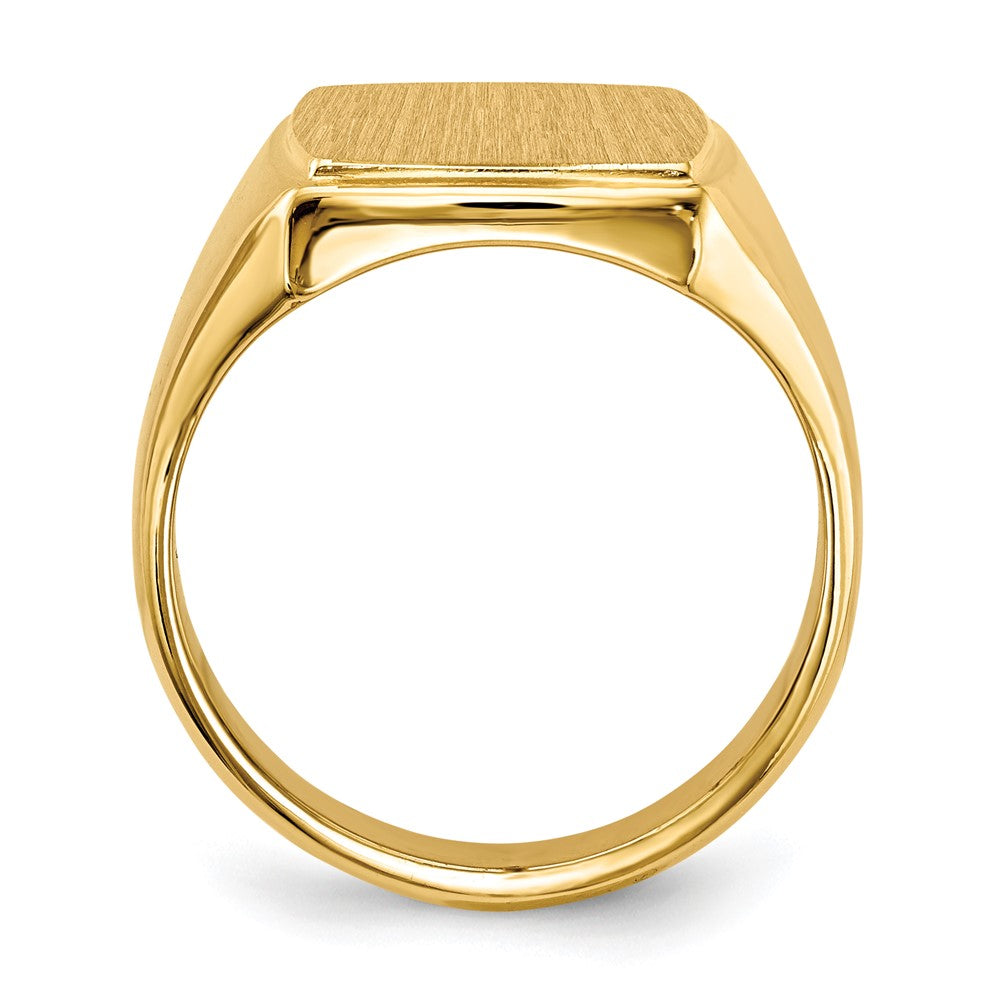 Gold Polished Squared Border Signet Ring