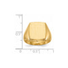 Gold Polished Squared Border Signet Ring