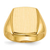 Gold Polished Squared Border Signet Ring