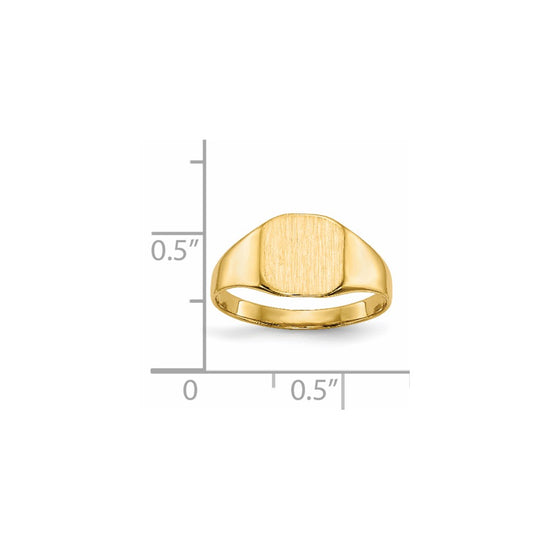 Gold Polished Octagonal Closed Back Signet Ring