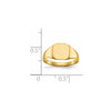 Gold Polished Octagonal Closed Back Signet Ring
