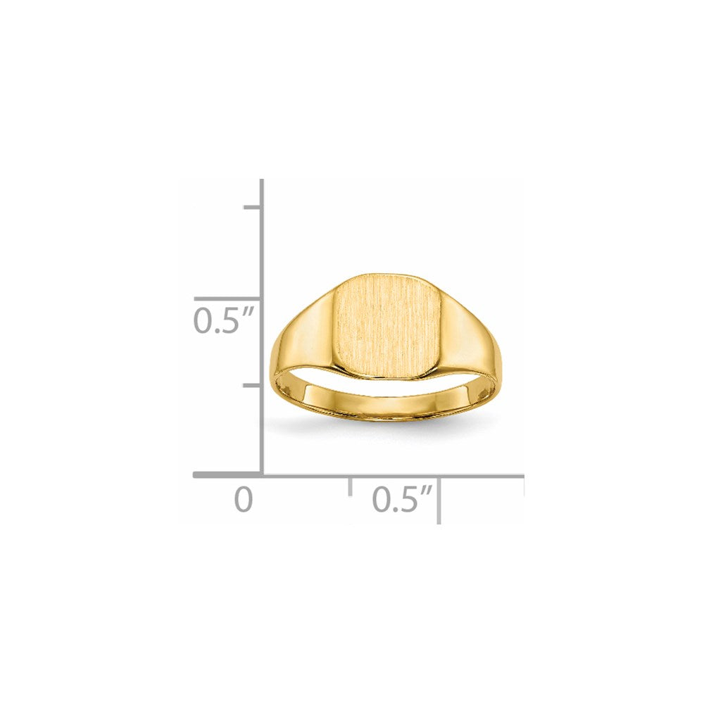 Gold Polished Octagonal Closed Back Signet Ring
