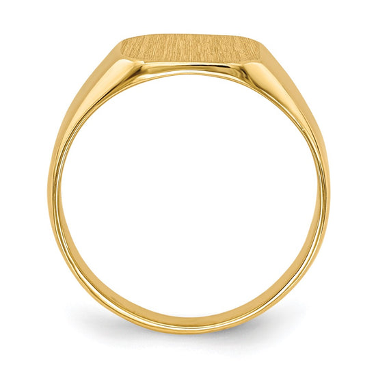 Gold Polished Octagonal Closed Back Signet Ring