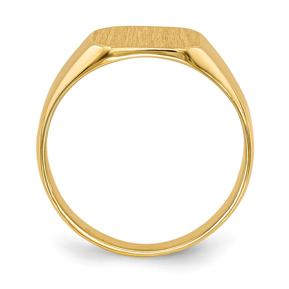 Gold Polished Octagonal Closed Back Signet Ring