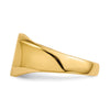 Gold Polished Octagonal Closed Back Signet Ring
