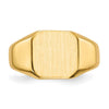 Gold Polished Octagonal Closed Back Signet Ring