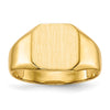 Gold Polished Octagonal Closed Back Signet Ring
