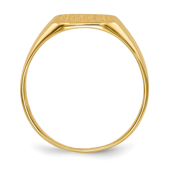 Gold Polished Octagonal Closed Back Signet Ring