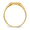 Gold Polished Octagonal Closed Back Signet Ring