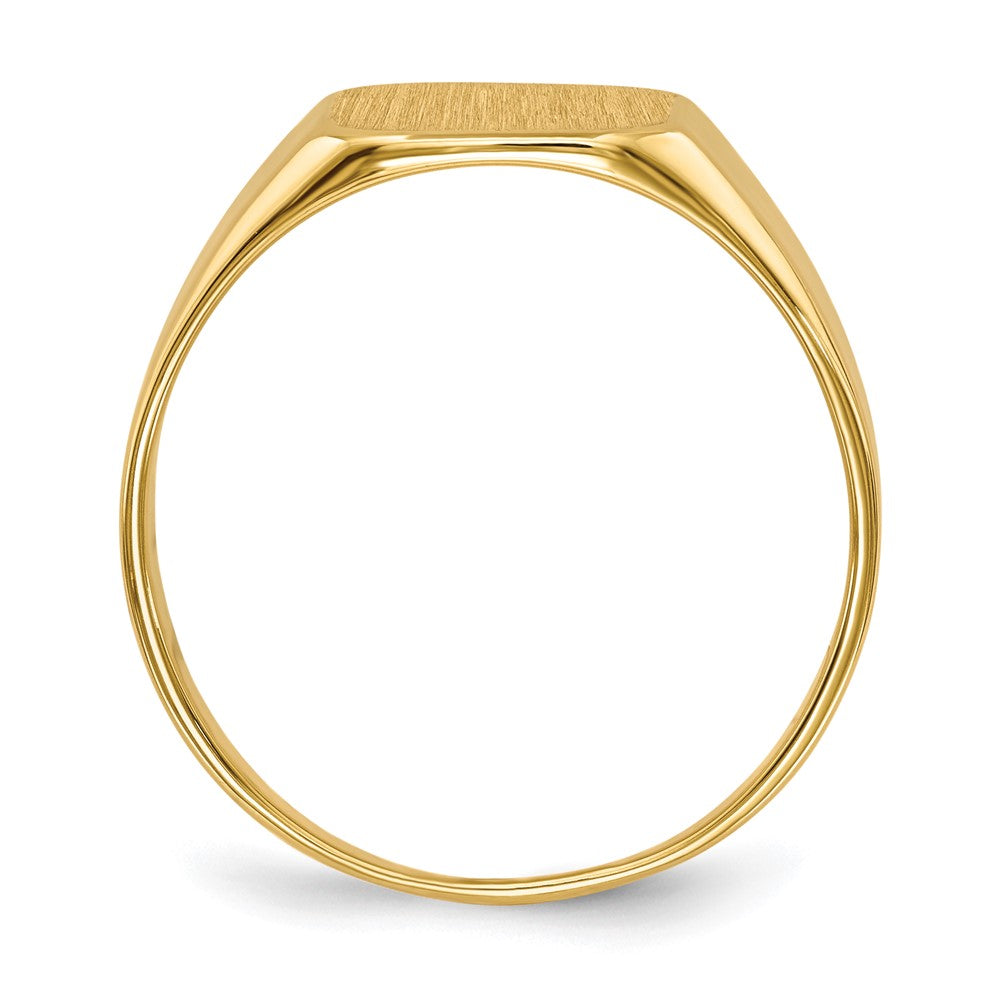 Gold Polished Octagonal Closed Back Signet Ring