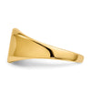Gold Polished Octagonal Closed Back Signet Ring