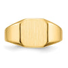 Gold Polished Octagonal Closed Back Signet Ring