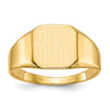 Gold Polished Octagonal Closed Back Signet Ring