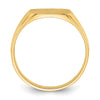 14k 13.0x12.0mm Octagon Closed Back Mens Signet Ring