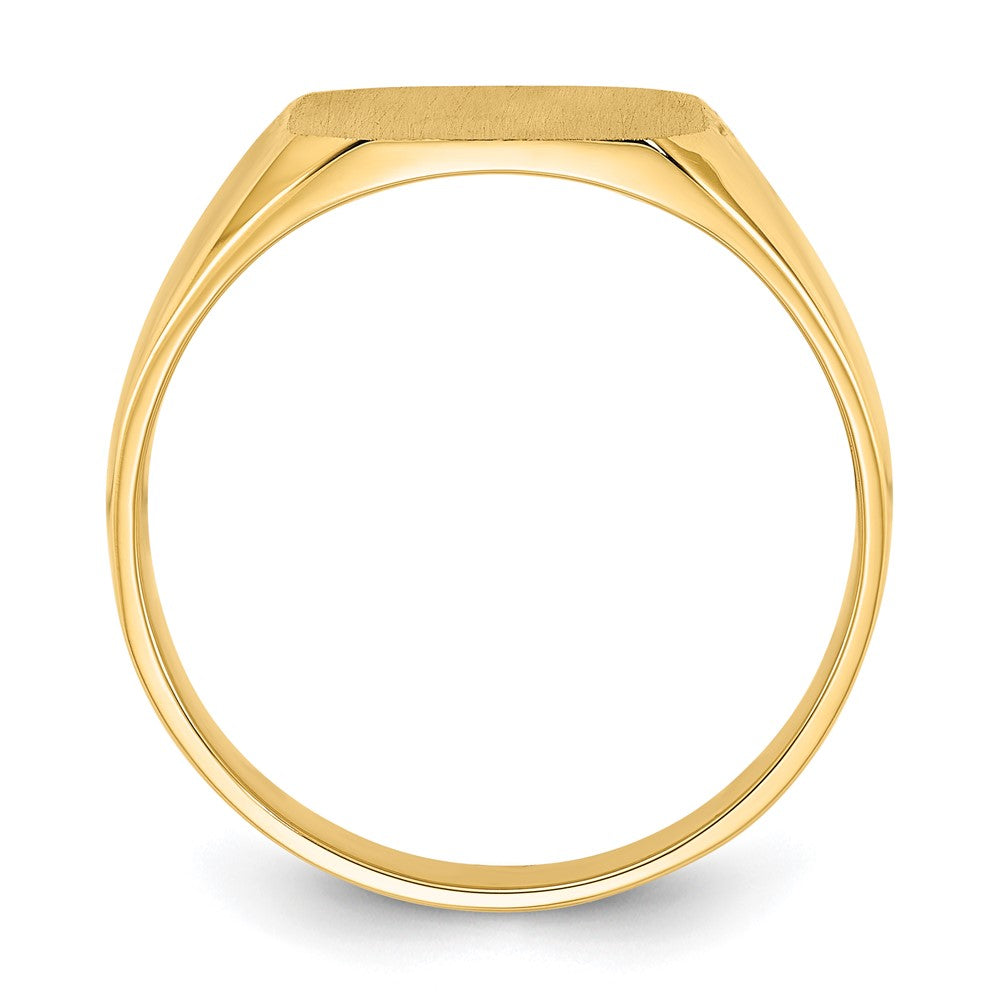 14k 13.0x12.0mm Octagon Closed Back Mens Signet Ring