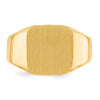 14k 13.0x12.0mm Octagon Closed Back Mens Signet Ring