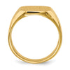 Gold Polished Octagonal Closed Back Signet Ring